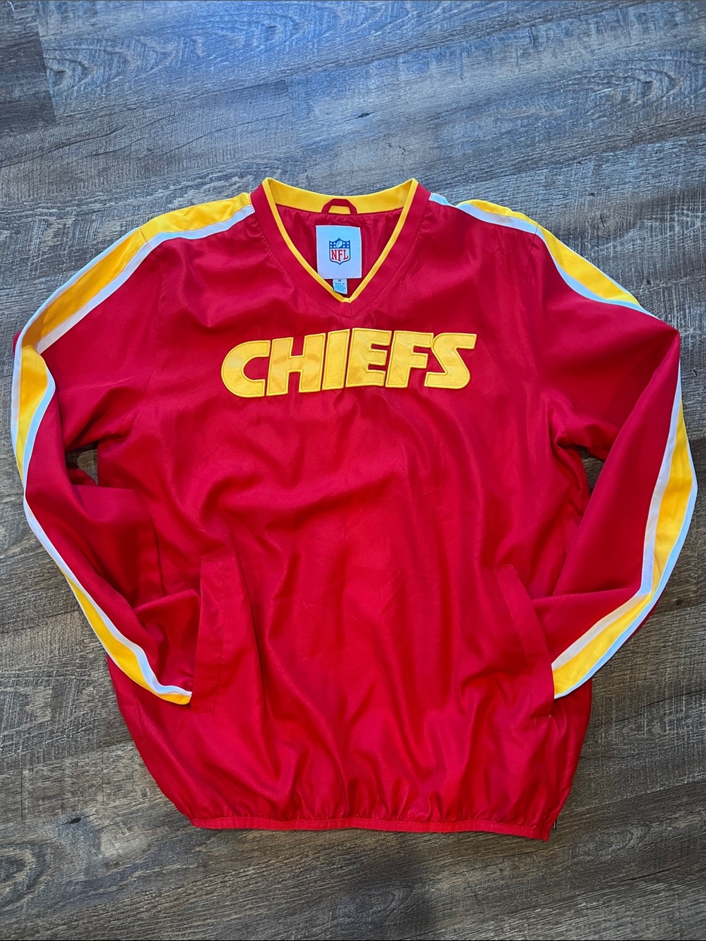 NFL Chiefs Red and Yellow Pullover Jersey